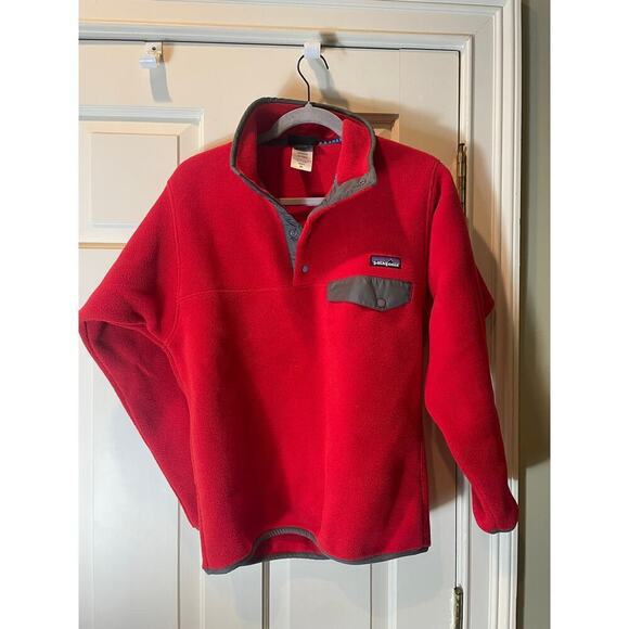 Patagonia Synchilla Red Gray Snap